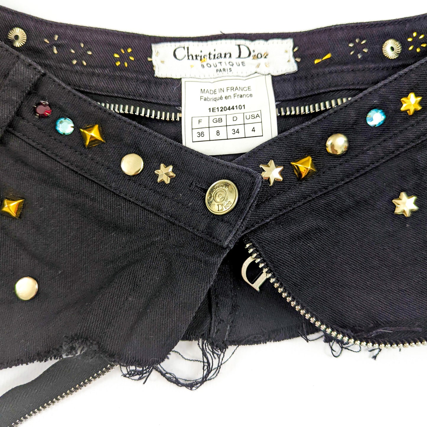 Ceinture jeans cloutée Dior par Galliano - S/S 2001