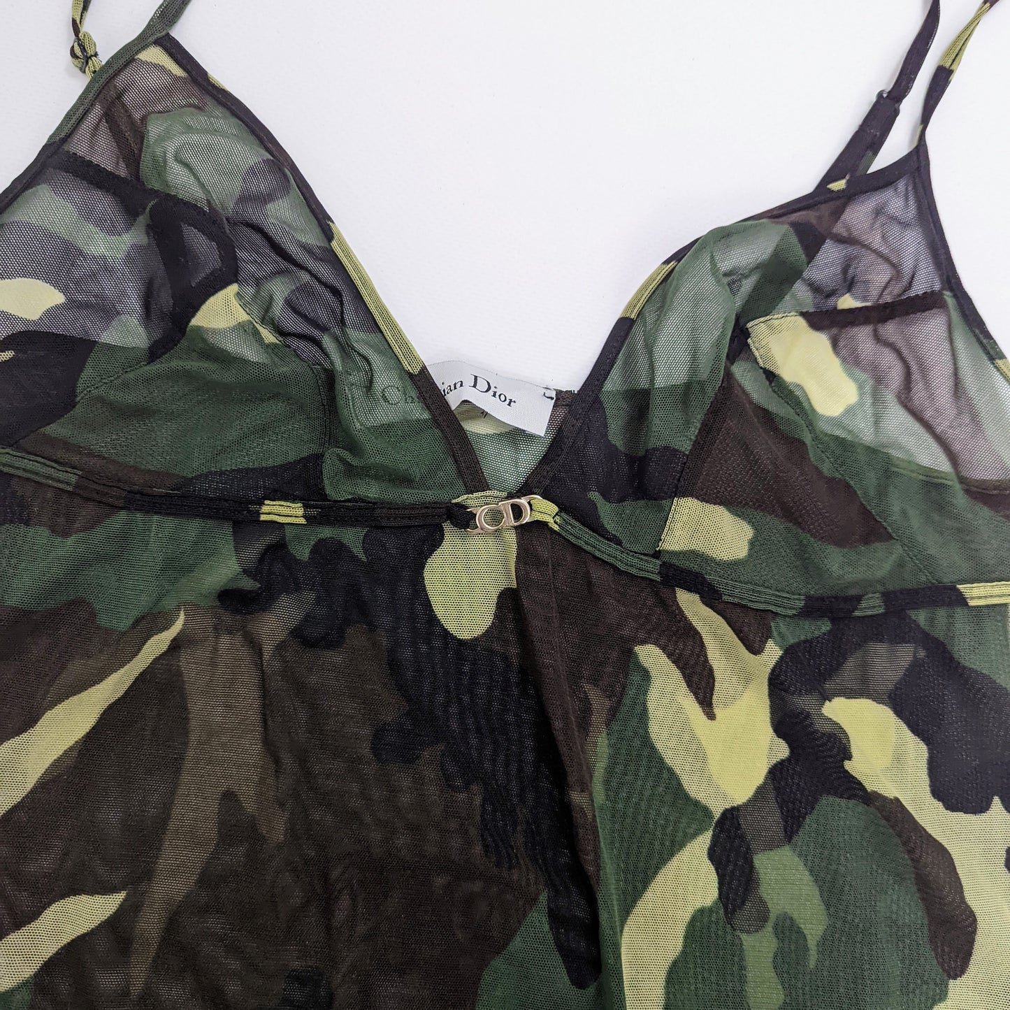 Robe Dior By John Galliano Camouflage Mesh