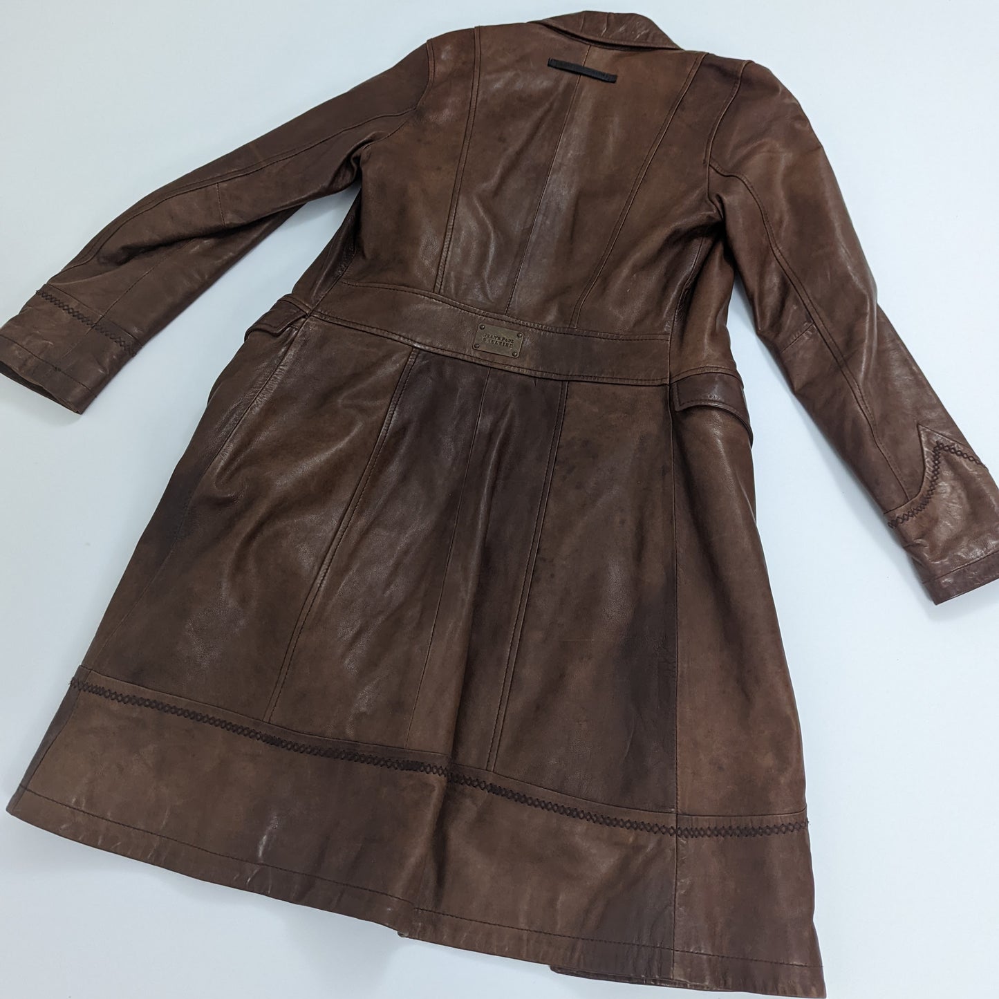 Jean-paul Gaultier leather coat - S