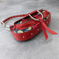 Dolce & Gabbana red patent leather handbag