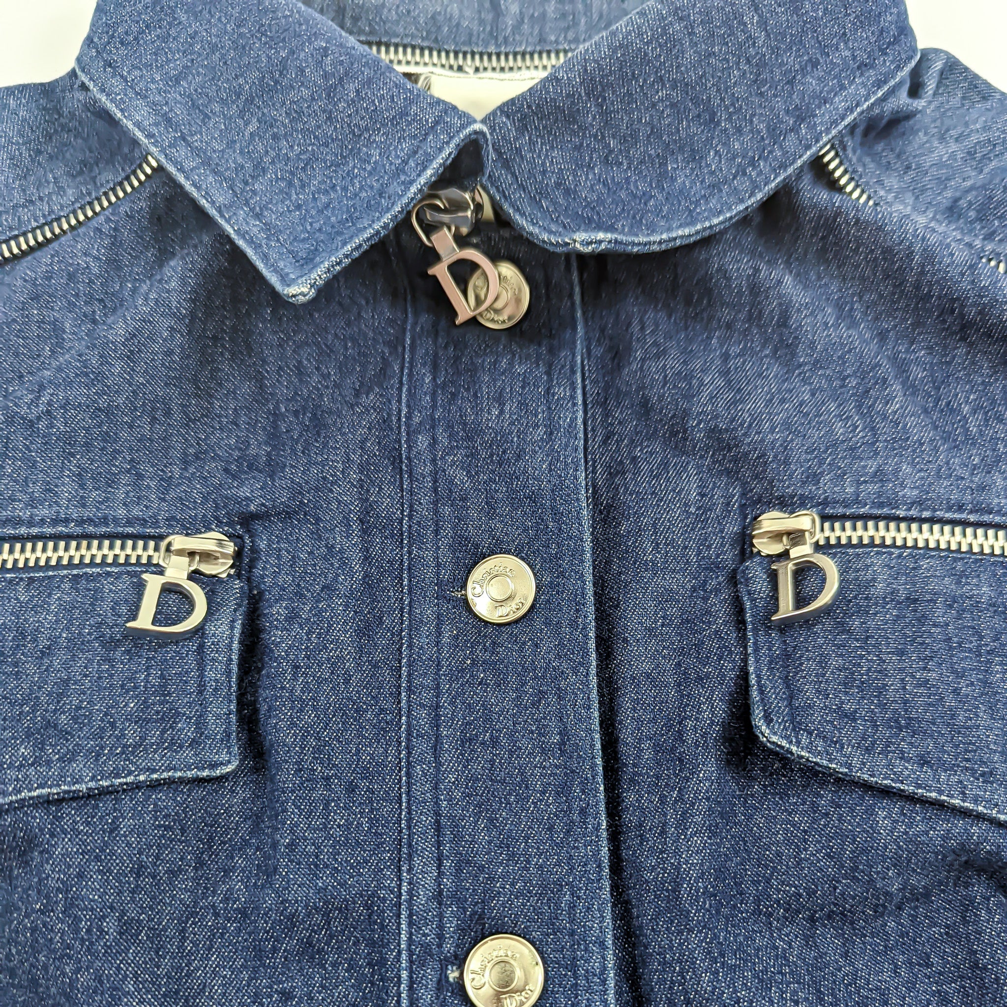Dior Indigo Dark Wash Denim Button Front Jacket XXL Dior  TLC