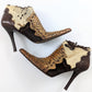 El Dantes ankle boots in suede, fur and leather patchwork T38