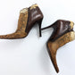 El Dantes ankle boots in suede, fur and leather patchwork T38