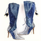 Bottes El Dantes en daim bleu T39