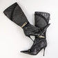 El Dantes studded black boots in leather T37