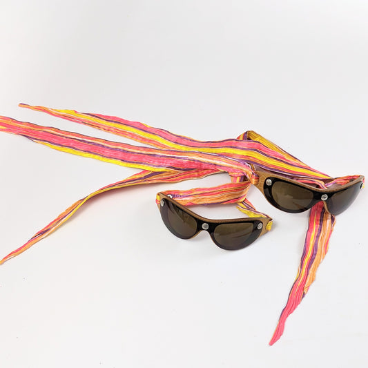 Lunettes de soleil en cuir et tissu multicolore Roberto Cavalli