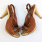 Brown leather platform sandals - EU37,5|UK4,5|US6,5