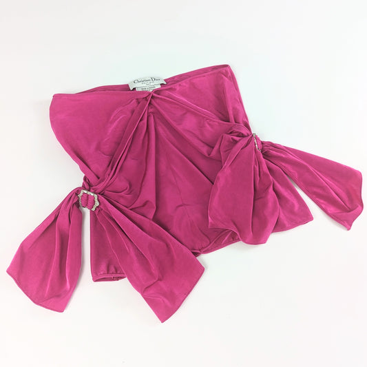 Dior pink satin skirt / top by Galliano - S