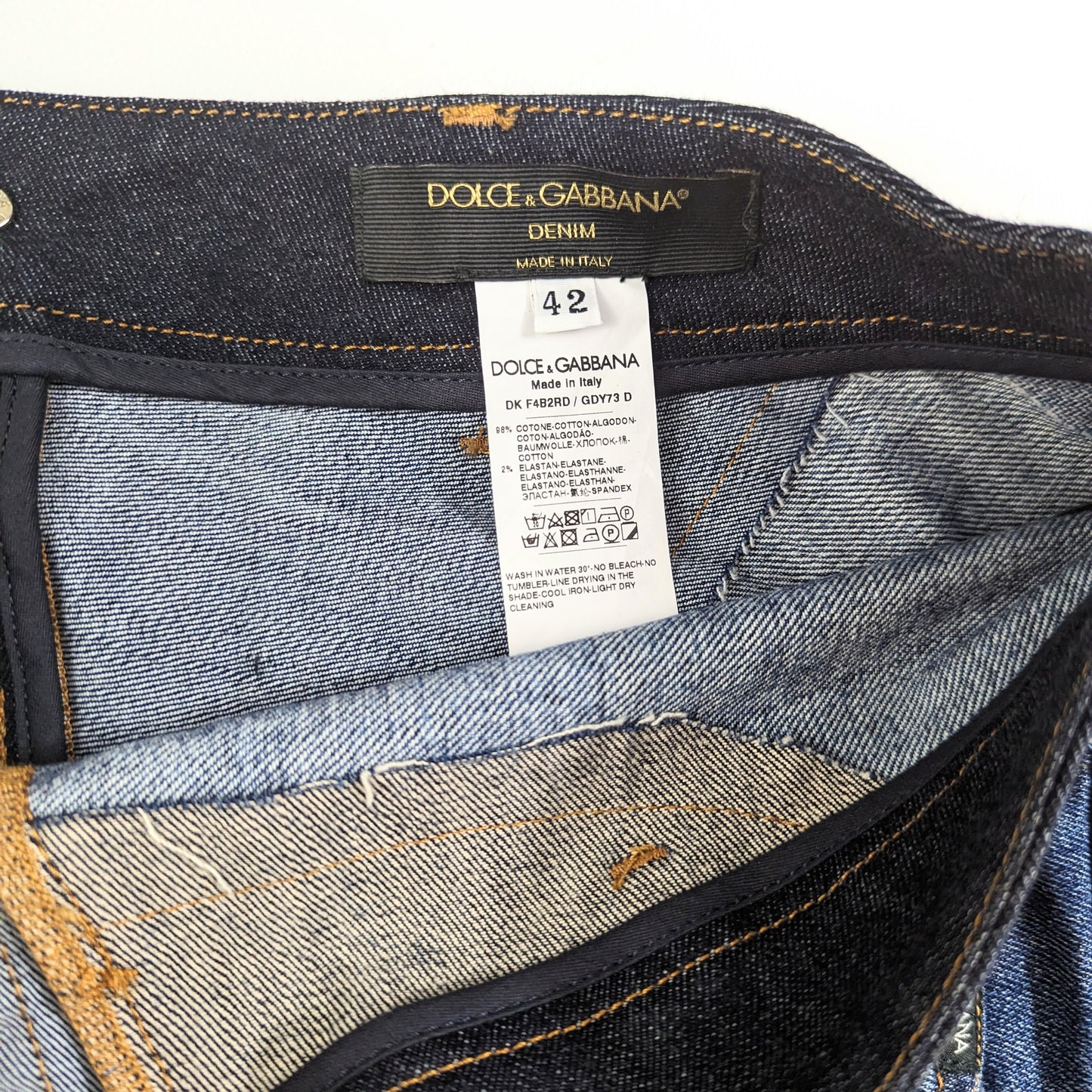 Dolce & Gabbana patchwork denim skirt - M