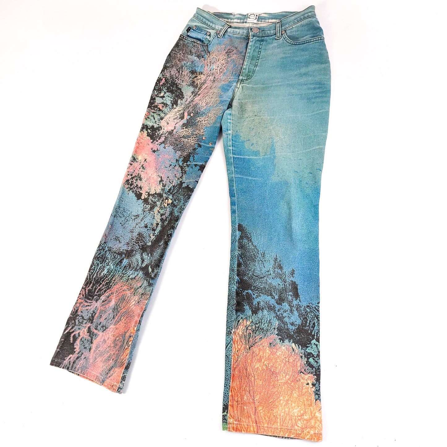 Jeans Roberto Cavalli motif fond marin - S