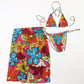 Dior multicolored floral pattern swimsuit and sarong set by Galliano